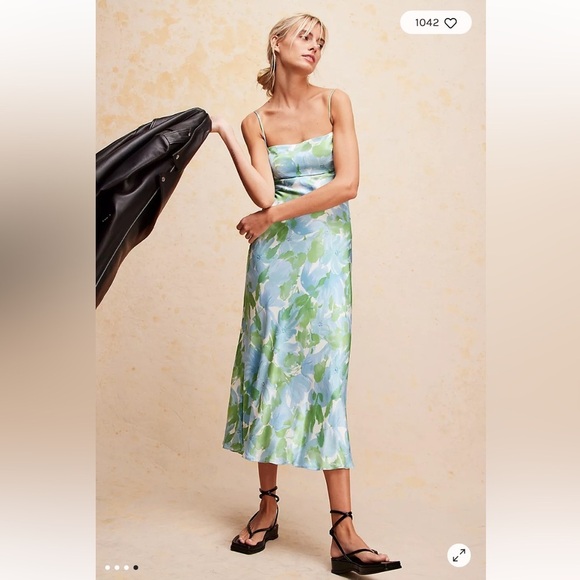 Free people revolve Astr the label Bellerose maxi floral satin dress - Picture 5 of 11